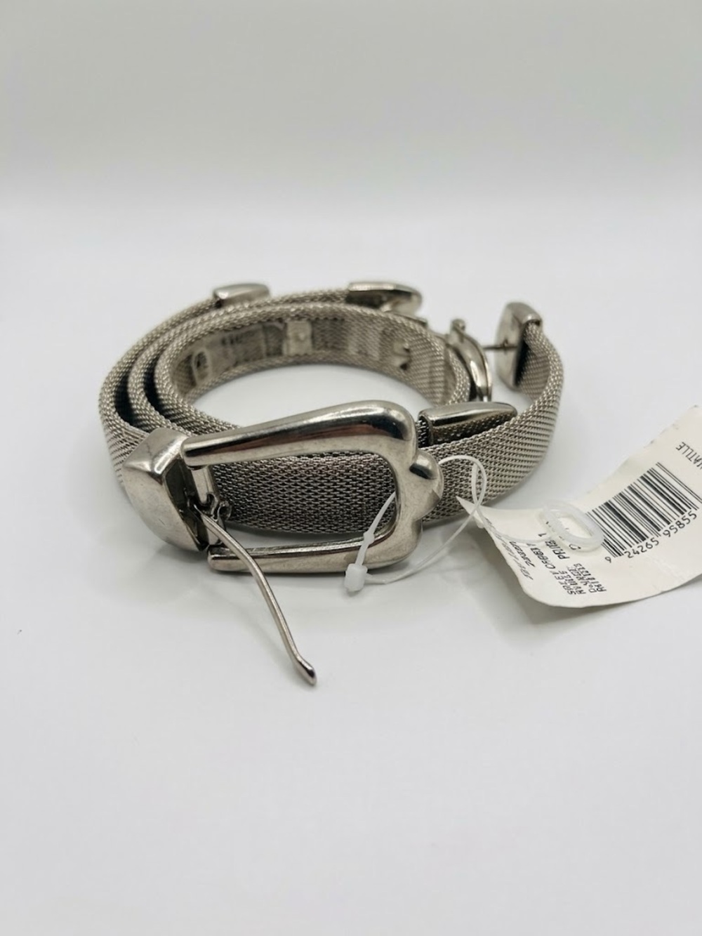 Eaton The Work Connection Silver Mesh Belt Vintage New with tags